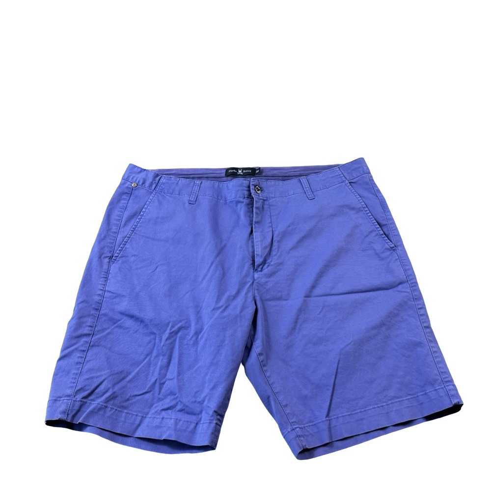 Psycho Bunny Garment Dyed Purple Mens Cotton Blens Chino Short Size 38
